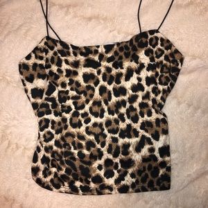 Leopard print crop top